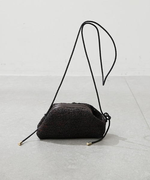 a point（アポワン）の「【a point】ラフィアミニバッグ（ショルダーバッグ・レディース・ブラウン/キャメル・FREE）」の3枚目の写真