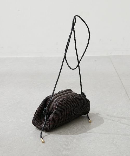 a point（アポワン）の「【a point】ラフィアミニバッグ（ショルダーバッグ・レディース・ブラウン/キャメル・FREE）」の6枚目の写真