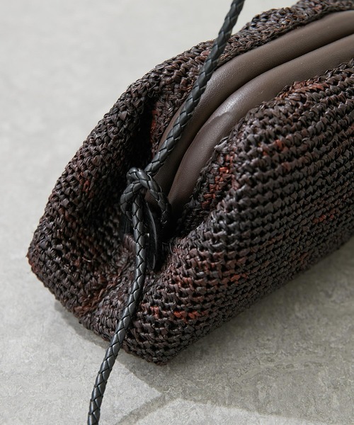 a point（アポワン）の「【a point】ラフィアミニバッグ（ショルダーバッグ・レディース・ブラウン/キャメル・FREE）」の7枚目の写真