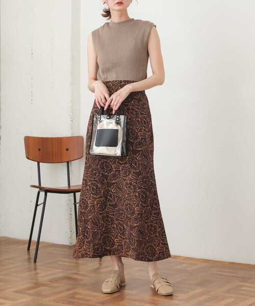 SENSE OF PLACE by URBAN RESEARCH（センスオブプレイスバイアーバンリサーチ）の「プリントマーメイドスカート（スカート・レディース・ブラウン系その他/ブラック系その他/オレンジ系その他/レッド系その他/ブルー系その他/イエロー系その他・SMALL/MEDIUM）」の11枚目の写真