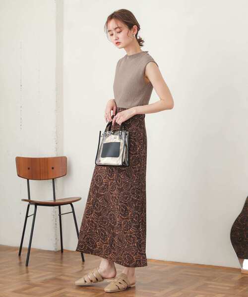 SENSE OF PLACE by URBAN RESEARCH（センスオブプレイスバイアーバンリサーチ）の「プリントマーメイドスカート（スカート・レディース・ブラウン系その他/ブラック系その他/オレンジ系その他/レッド系その他/ブルー系その他/イエロー系その他・SMALL/MEDIUM）」の12枚目の写真