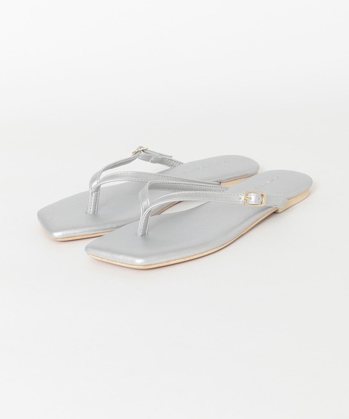 URBAN RESEARCH（アーバンリサーチ）の「スクエアトゥトングサンダル（サンダル・レディース・シルバー/オレンジ/ブラック/ライトブルー・38/36/37）」の5枚目の写真