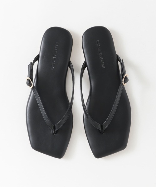 URBAN RESEARCH（アーバンリサーチ）の「スクエアトゥトングサンダル（サンダル・レディース・シルバー/オレンジ/ブラック/ライトブルー・38/36/37）」の9枚目の写真