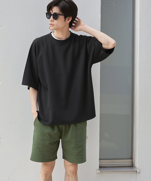 coca（coca）（コカ）の「【WEB限定セール】メンズ エンボスラグランプルオーバー（Tシャツ/カットソー・メンズ・ブラック/ネイビー/チャコール/ライトグレー・ONE SIZE）」の2枚目の写真