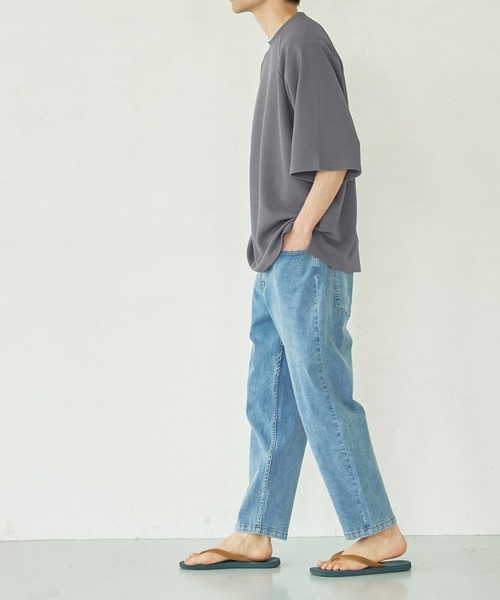 coca（coca）（コカ）の「【WEB限定セール】メンズ エンボスラグランプルオーバー（Tシャツ/カットソー・メンズ・ブラック/ネイビー/チャコール/ライトグレー・ONE SIZE）」の7枚目の写真