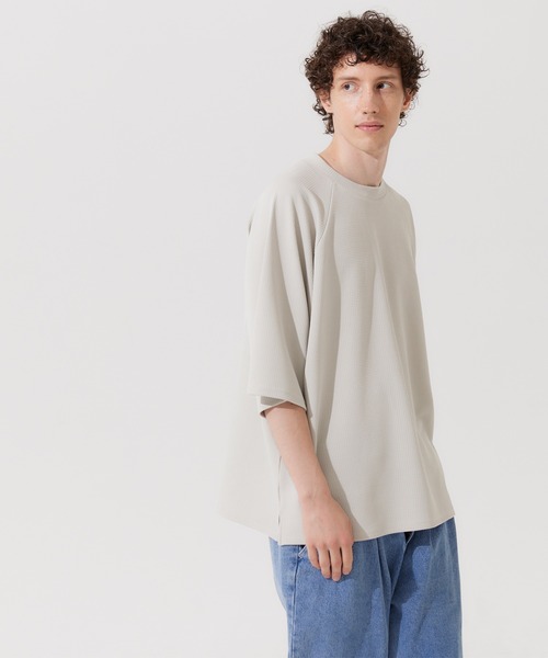 coca（coca）（コカ）の「【WEB限定セール】メンズ エンボスラグランプルオーバー（Tシャツ/カットソー・メンズ・ブラック/ネイビー/チャコール/ライトグレー・ONE SIZE）」の11枚目の写真