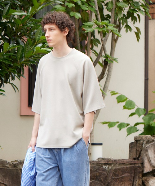 coca（coca）（コカ）の「【WEB限定セール】メンズ エンボスラグランプルオーバー（Tシャツ/カットソー・メンズ・ブラック/ネイビー/チャコール/ライトグレー・ONE SIZE）」の13枚目の写真