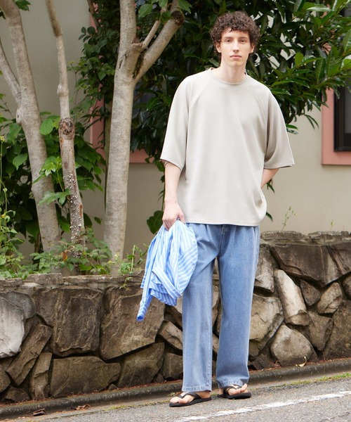 coca（coca）（コカ）の「【WEB限定セール】メンズ エンボスラグランプルオーバー（Tシャツ/カットソー・メンズ・ブラック/ネイビー/チャコール/ライトグレー・ONE SIZE）」の12枚目の写真