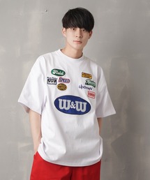SPINNS | 【ビッグシルエット】レーシングロゴ刺繍ワッペン ビッグTシャツ(Tシャツ/カットソー)