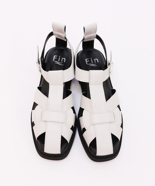 Fin(フィン)の「スクエアトゥグルカサンダル【低反発スポンジ入り】(サンダル・レディース・ブラック/ブラウン/アイボリー・LL/S/M/L)」の4枚目の写真