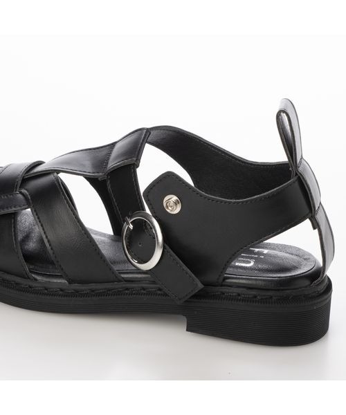 Fin(フィン)の「スクエアトゥグルカサンダル【低反発スポンジ入り】(サンダル・レディース・ブラック/ブラウン/アイボリー・LL/S/M/L)」の16枚目の写真