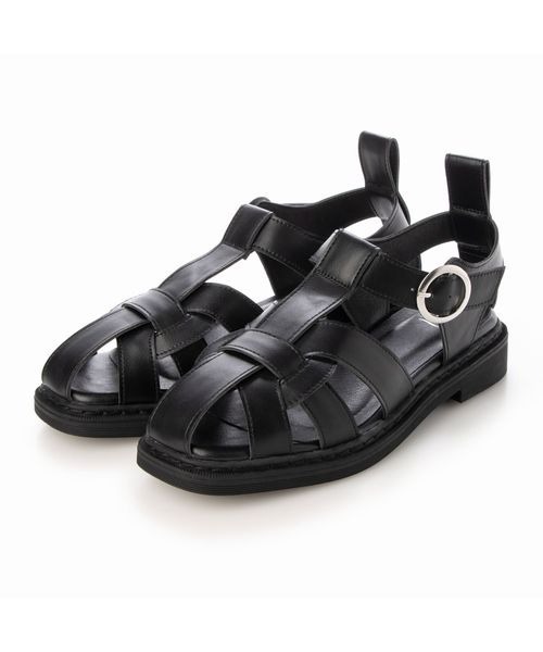 Fin(フィン)の「スクエアトゥグルカサンダル【低反発スポンジ入り】(サンダル・レディース・ブラック/ブラウン/アイボリー・LL/S/M/L)」の17枚目の写真