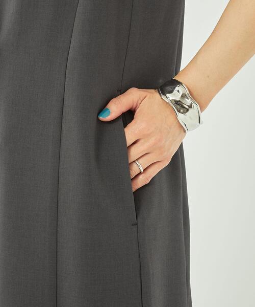 green label relaxing（グリーンレーベルリラクシング）の「【WEB限定】［ XS /H148-155㎝］Pトロ ノーラペル ジレ -マシンウォッシャブル・ストレッチ・防シワ-（ベスト・レディース・ダークグレー/ベージュ/ピンク・XS）」の17枚目の写真