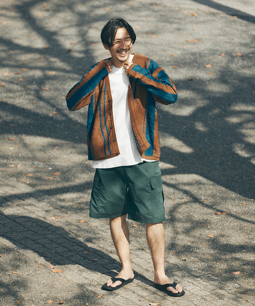 JOURNAL STANDARD（ジャーナルスタンダード）の「[ECOPET] ポリニットカーディガン（カーディガン/ボレロ・メンズ・ブラウン/ネイビー・MEDIUM/LARGE）」の3枚目の写真