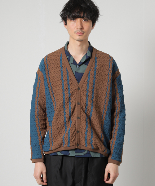 JOURNAL STANDARD（ジャーナルスタンダード）の「[ECOPET] ポリニットカーディガン（カーディガン/ボレロ・メンズ・ブラウン/ネイビー・MEDIUM/LARGE）」の19枚目の写真