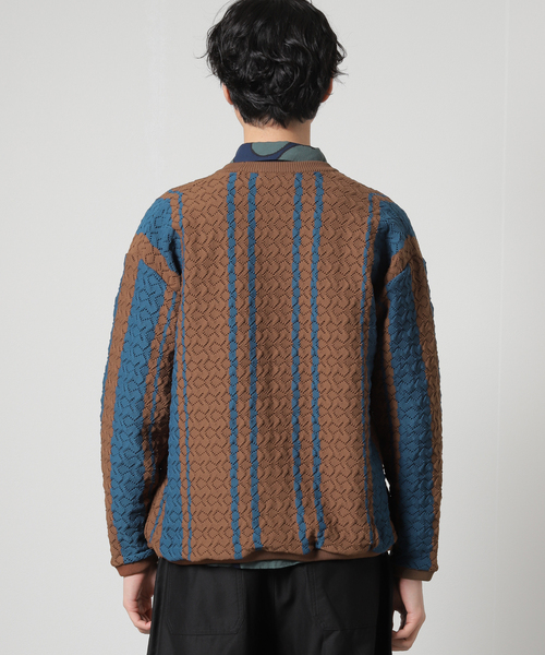 JOURNAL STANDARD（ジャーナルスタンダード）の「[ECOPET] ポリニットカーディガン（カーディガン/ボレロ・メンズ・ブラウン/ネイビー・MEDIUM/LARGE）」の21枚目の写真