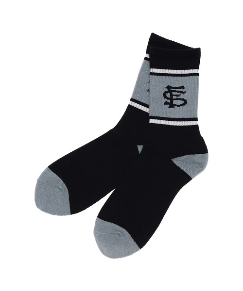 F-LAGSTUF-F（フラグスタフ）の「FLAGSTUFF LINE FS LOGO SOX 22SS-FS-61（ソックス/靴下・メンズ・ライトブルー/ホワイト/ブラック/ピンク・FREE）」の3枚目の写真