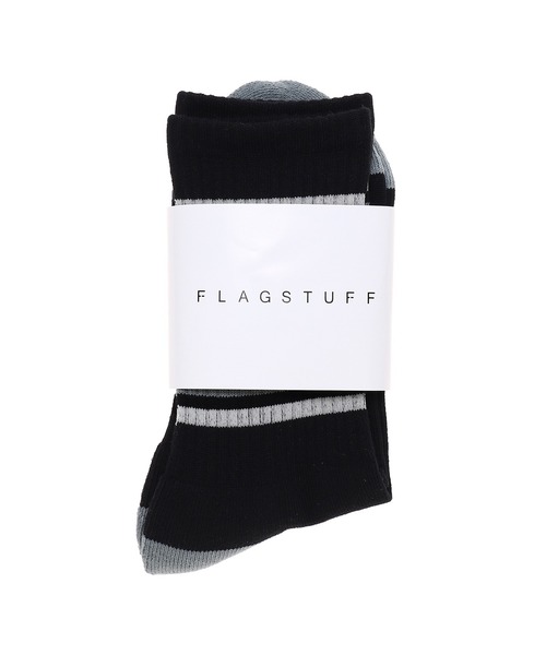 F-LAGSTUF-F（フラグスタフ）の「FLAGSTUFF LINE FS LOGO SOX 22SS-FS-61（ソックス/靴下・メンズ・ライトブルー/ホワイト/ブラック/ピンク・FREE）」の5枚目の写真