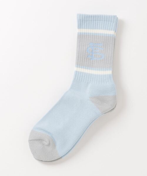 F-LAGSTUF-F（フラグスタフ）の「FLAGSTUFF LINE FS LOGO SOX 22SS-FS-61（ソックス/靴下・メンズ・ライトブルー/ホワイト/ブラック/ピンク・FREE）」の12枚目の写真