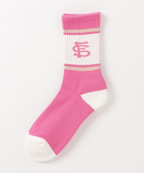 F-LAGSTUF-F（フラグスタフ）の「FLAGSTUFF LINE FS LOGO SOX 22SS-FS-61（ソックス/靴下・メンズ・ライトブルー/ホワイト/ブラック/ピンク・FREE）」の13枚目の写真