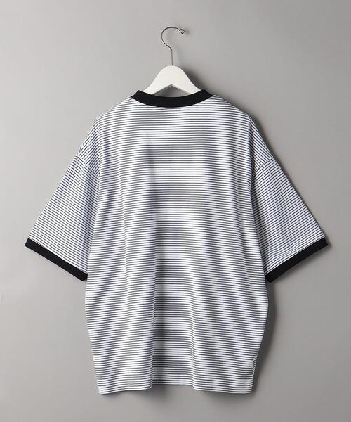 BEAUTY&YOUTH UNITED ARROWS（ビューティーアンドユースユナイテッドアローズ）の「ミジンボーダー リンガーTシャツ（Tシャツ/カットソー・メンズ・ホワイト/ダークブラウン/クリーム・L/S/M/XL）」の22枚目の写真