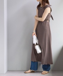 natural couture | WEB限定/ヘルシー開きバックリボンテレコリブワンピース(ワンピース)