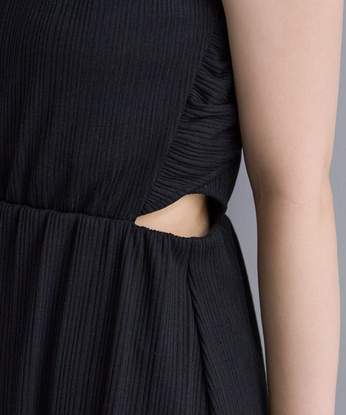 natural couture（ナチュラルクチュール）の「WEB限定/ヘルシー開きバックリボンテレコリブワンピース（ワンピース・レディース・ブラウン/ブラック/ピンクベージュ・FREE）」の21枚目の写真