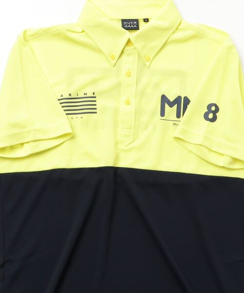muta（ムータ）の「muta MARINE/ムータ マリン/BICOLOR  POLO SQUARE LOGO（ポロシャツ・メンズ・ブラック/ピンク/イエロー・6/8/5/7）」の7枚目の写真