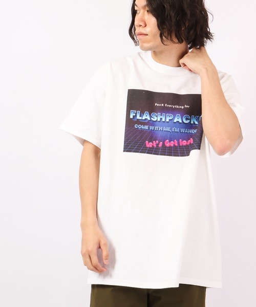 FLASH PACKER(フラッシュパッカー)の「FLASH PACKER 半袖Tシャツ(Tシャツ/カットソー・メンズ・ブラック/ブルー/ホワイト・XL/L/M)」の1枚目の写真