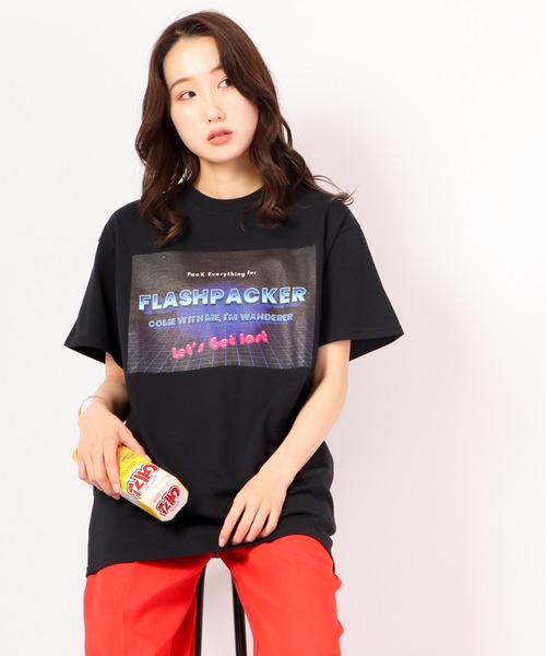 FLASH PACKER(フラッシュパッカー)の「FLASH PACKER 半袖Tシャツ(Tシャツ/カットソー・メンズ・ブラック/ブルー/ホワイト・XL/L/M)」の15枚目の写真