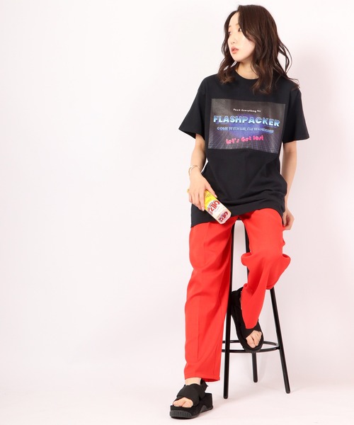 FLASH PACKER(フラッシュパッカー)の「FLASH PACKER 半袖Tシャツ(Tシャツ/カットソー・メンズ・ブラック/ブルー/ホワイト・XL/L/M)」の17枚目の写真