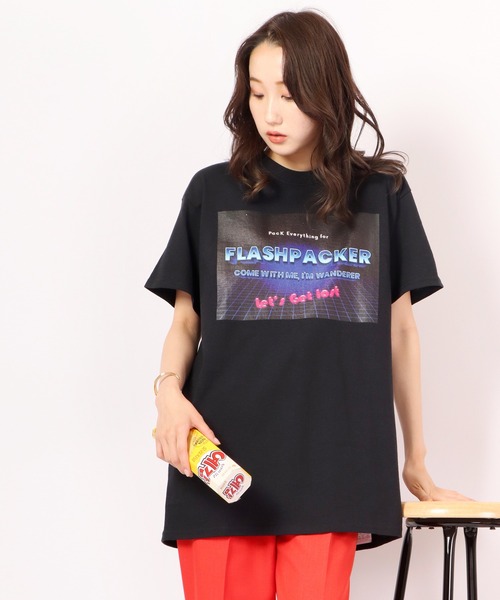 FLASH PACKER(フラッシュパッカー)の「FLASH PACKER 半袖Tシャツ(Tシャツ/カットソー・メンズ・ブラック/ブルー/ホワイト・XL/L/M)」の14枚目の写真