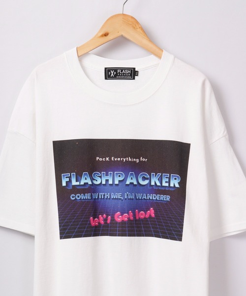 FLASH PACKER(フラッシュパッカー)の「FLASH PACKER 半袖Tシャツ(Tシャツ/カットソー・メンズ・ブラック/ブルー/ホワイト・XL/L/M)」の11枚目の写真
