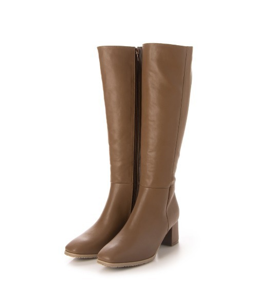 EVOL（イーボル）の「【EVOL】5.5cmスクエアロングブーツ IT9861（ブーツ・レディース・ブラック/ベージュ/ブラウン・22.5cm/23.5cm/24.5cm/23.0cm/24.0cm/25.0cm）」の10枚目の写真