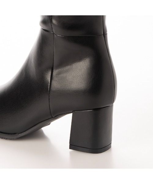 EVOL（イーボル）の「【EVOL】5.5cmスクエアロングブーツ IT9861（ブーツ・レディース・ブラック/ベージュ/ブラウン・22.5cm/23.5cm/24.5cm/23.0cm/24.0cm/25.0cm）」の7枚目の写真