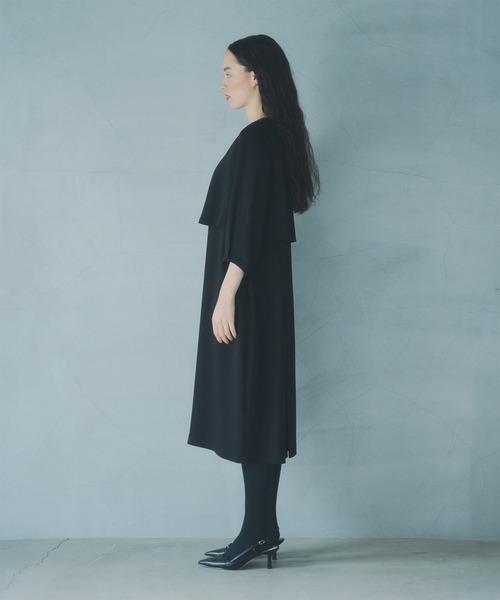 WHYTO.（ホワイト）の「「WHYTO. / ホワイト」Cocoon Dress（ワンピース・レディース・ブラック/ネイビー・38/36）」の8枚目の写真