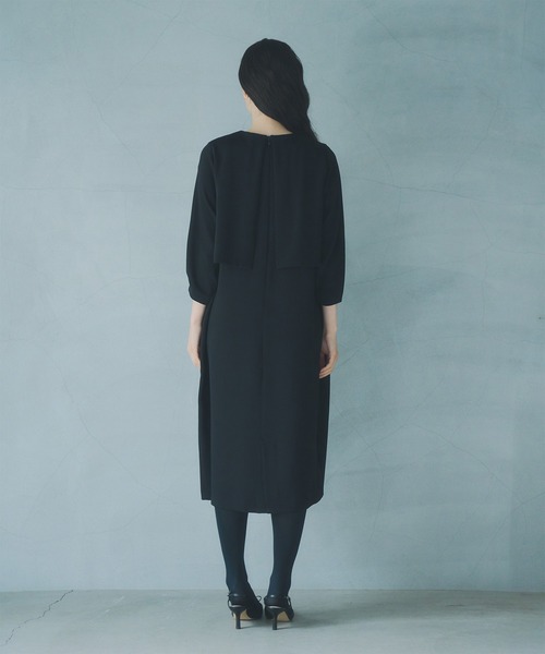 WHYTO.（ホワイト）の「「WHYTO. / ホワイト」Cocoon Dress（ワンピース・レディース・ブラック/ネイビー・38/36）」の9枚目の写真