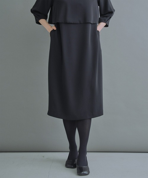 WHYTO.（ホワイト）の「「WHYTO. / ホワイト」Cocoon Dress（ワンピース・レディース・ブラック/ネイビー・38/36）」の12枚目の写真