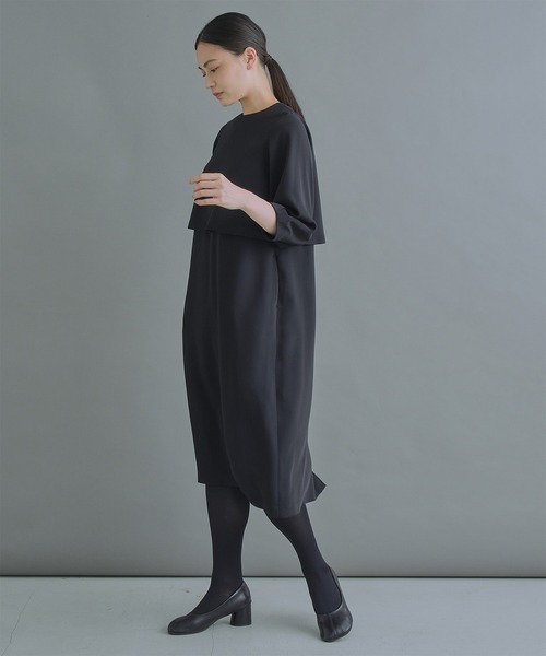 WHYTO.（ホワイト）の「「WHYTO. / ホワイト」Cocoon Dress（ワンピース・レディース・ブラック/ネイビー・38/36）」の13枚目の写真