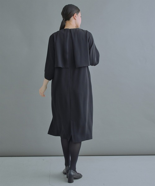 WHYTO.（ホワイト）の「「WHYTO. / ホワイト」Cocoon Dress（ワンピース・レディース・ブラック/ネイビー・38/36）」の16枚目の写真