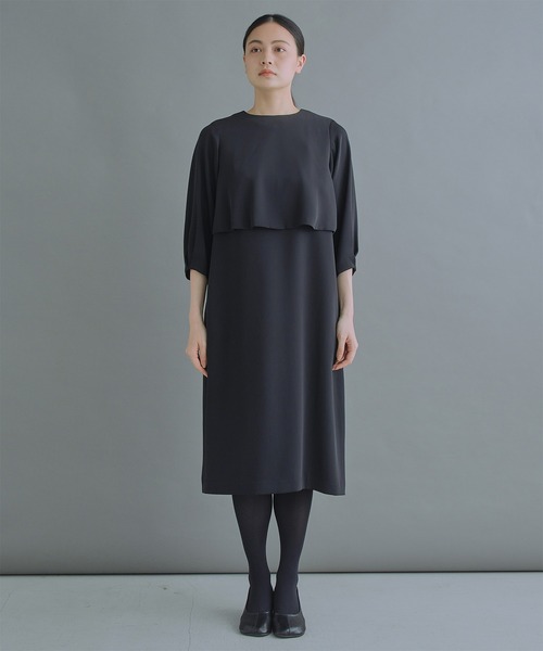 WHYTO.（ホワイト）の「「WHYTO. / ホワイト」Cocoon Dress（ワンピース・レディース・ブラック/ネイビー・38/36）」の19枚目の写真