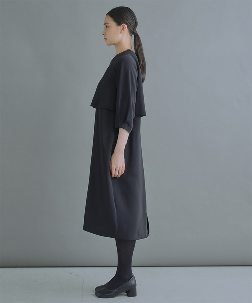 WHYTO.（ホワイト）の「「WHYTO. / ホワイト」Cocoon Dress（ワンピース・レディース・ブラック/ネイビー・38/36）」の20枚目の写真
