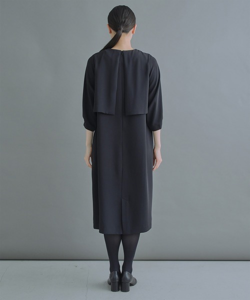 WHYTO.（ホワイト）の「「WHYTO. / ホワイト」Cocoon Dress（ワンピース・レディース・ブラック/ネイビー・38/36）」の21枚目の写真