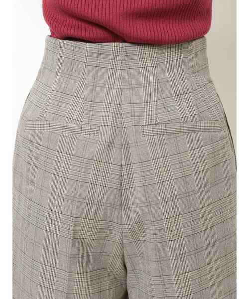 MERCURYDUO（マーキュリーデュオ）の「ハイウエストチェックショートパンツ（その他パンツ・レディース・ライトグレー/その他1・SMALL/MEDIUM）」の8枚目の写真