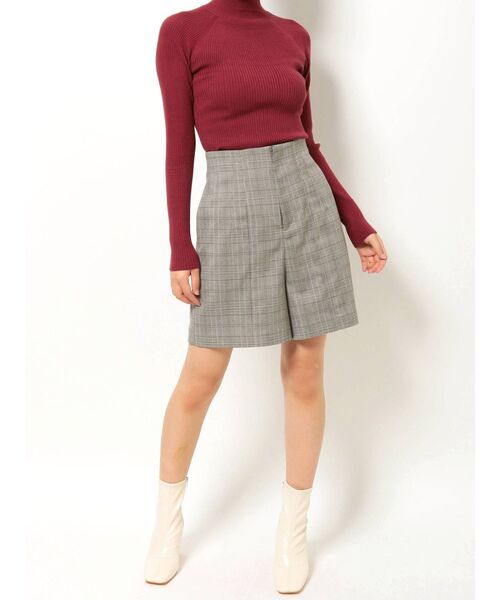 MERCURYDUO（マーキュリーデュオ）の「ハイウエストチェックショートパンツ（その他パンツ・レディース・ライトグレー/その他1・SMALL/MEDIUM）」の21枚目の写真