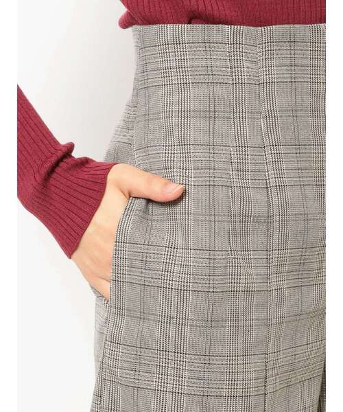 MERCURYDUO（マーキュリーデュオ）の「ハイウエストチェックショートパンツ（その他パンツ・レディース・ライトグレー/その他1・SMALL/MEDIUM）」の4枚目の写真