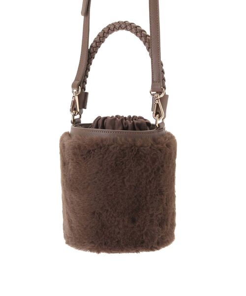 RESEXXY（リゼクシー）の「ツイストハンドルフラッフィーバッグ（ショルダーバッグ・レディース・ブラウン/アイボリー・FREE）」の14枚目の写真