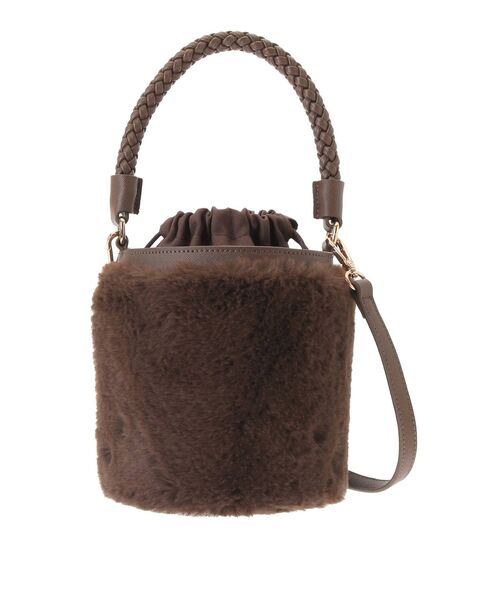 RESEXXY（リゼクシー）の「ツイストハンドルフラッフィーバッグ（ショルダーバッグ・レディース・ブラウン/アイボリー・FREE）」の15枚目の写真