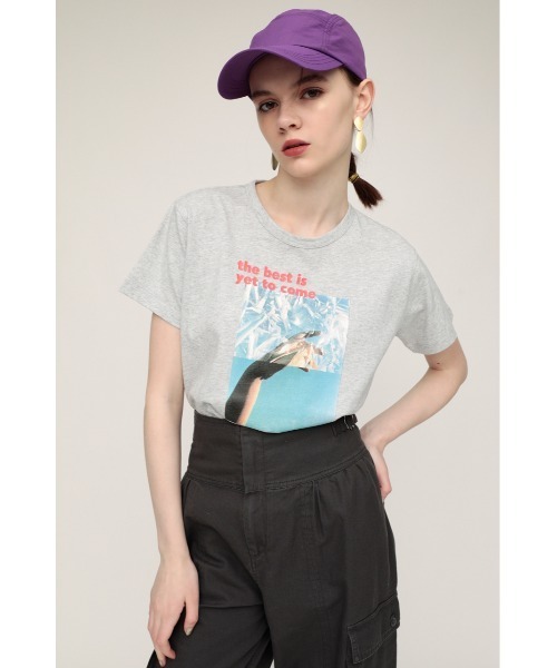 SLY(スライ)の「PHOTO LOGO T/SH フォト ロゴ Tシャツ(Tシャツ/カットソー・レディース・ホワイト/ブラック/杢グレー・FREE)」の3枚目の写真