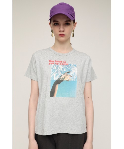 SLY(スライ)の「PHOTO LOGO T/SH フォト ロゴ Tシャツ(Tシャツ/カットソー・レディース・ホワイト/ブラック/杢グレー・FREE)」の5枚目の写真